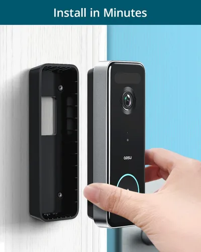Vista 9 de aosu 3K/5MP cámaras de seguridad solar al aire libre inalámbrico 2.4/5 GHz WiFi timbre video con aosuBase Mini