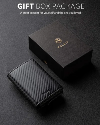Vista 7 de Cartera plegable de cuero genuino con compartimento para billetes, ventana de identificación y bolsillo para monedas