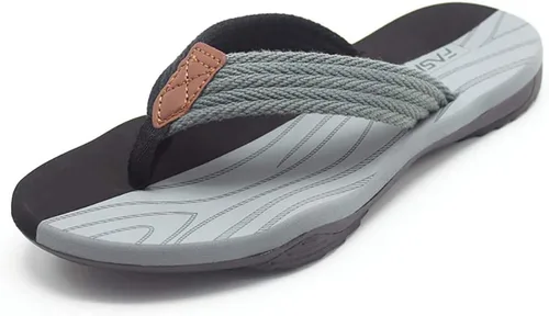Vista 3 de Husmeu Sandalias de verano para hombre, sandalias de playa para hombre, antideslizantes, cómodas, con soporte de arco, sandalias de tanga, zapatos