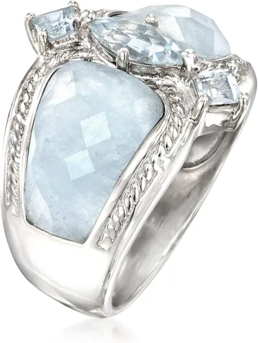 Vista 3 de Ross-Simons 5.85 ct. t.w. Aquamarine Ring in Sterling Silver