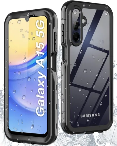 Vista 8 de Funda impermeable para Samsung Galaxy A14 5G, protector de pantalla integrado, cuerpo completo de 360°, resistente a prueba de golpes, a prueba