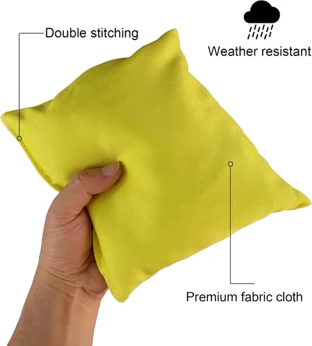 Vista 3 de Juego de 8 bolsas de Cornhole reguladoras, doble costura, bolsas de frijoles estándar para juegos de lanzamiento para todas las edades