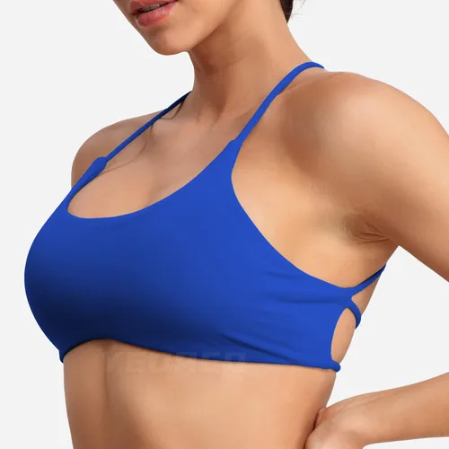 Vista 4 de YEOREO Pearl - Brasier deportivo para mujer, con tirantes cruzados, espalda cruzada, espalda descubierta, extraíble, acolchado, para yoga