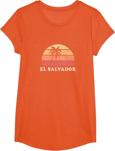 Vista 35 de El Salvador Vintage 70s Retro Throwback Design Camiseta, Azul