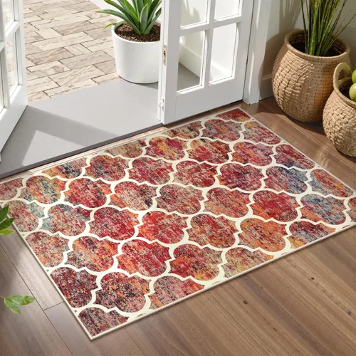 Vista 64 de Lahome Alfombras marroquíes lavables de 2 x 3 pies, alfombra de área pequeña de 2 x 3, antideslizante, alfombra de cocina, suave, no desprende