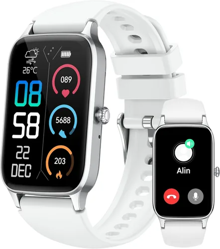 Vista 10 de Reloj inteligente para hombres y mujeres, reloj inteligente de 1.57 pulgadas (respuesta/hacer llamadas), rastreador de actividad física con más