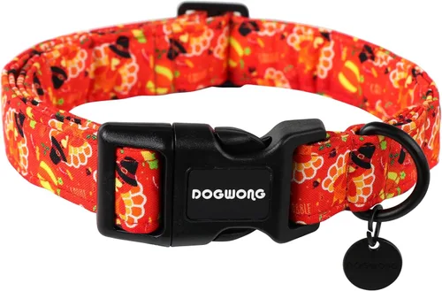 Vista 37 de DOGWONG Collar de perro de San Valentín, collar de perro con estampado de corazones para perros grandes, lindos collares de primavera, hembra