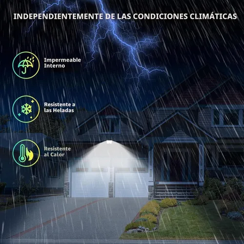 Vista 3 de Paquete de 8 luces LED solares de pared para exteriores, luces de seguridad con sensor de movimiento de 20 W con 3 modos de iluminación, luz
