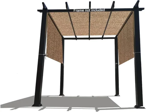 Vista 10 de Alion Home Custom Reemplazo de HDPE de protección solar permeable con bolsillos de varilla para pérgola