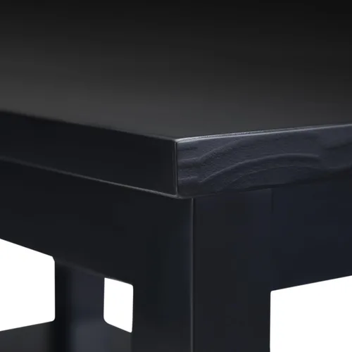 Vista 8 de SIMPLIHOME - Mesa lateral estrecha rectangular Warm Shaker, de madera maciza, de 14 pulgadas de ancho, estilo transicional, color negro, para sala