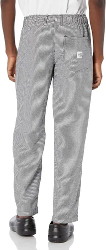 Vista 2 de Mercer Culinary Millennia - Pantalones de chef para mujer en diseño pata de gallo, XL, NegroBlanco, 1