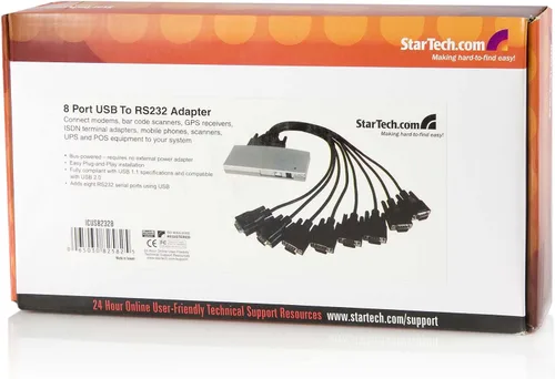 Vista 2 de StarTech - Concentrador adaptador USB a serie, 8 puertos, DB9 (9 pines), FTDI (ICUSB2328)