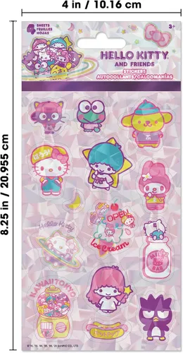 Vista 3 de Pegatina estándar Hello Kitty and Friends - 4 hojas