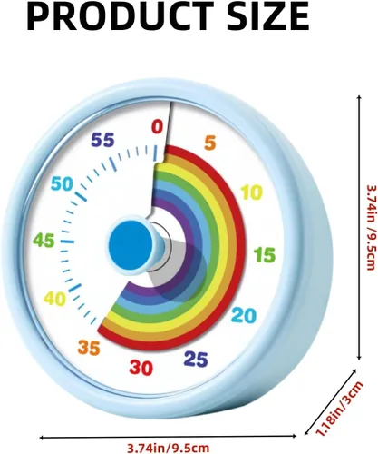 Vista 3 de Temporizador visual para niños, temporizador de tiempo de 60 minutos, temporizador para niños, para aula, oficina en casa, temporizador de cuenta