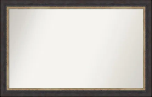 Vista 331 de Amanti Art Espejo personalizado, espejo de baño negro Astor, espejo de pared o espejo de tocador de baño sobre el fregadero (25 x 25 pulgadas)