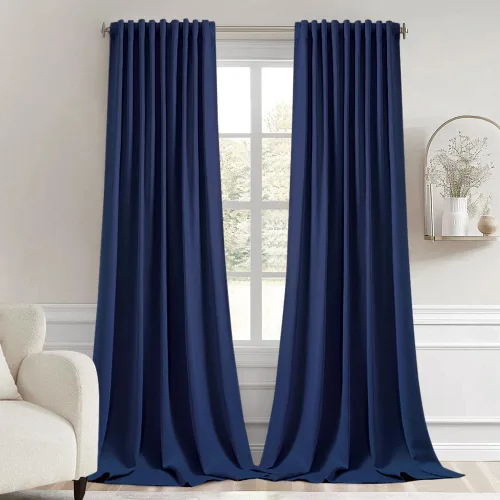 Vista 89 de MIULEE Cortinas opacas con pestaña trasera de 63 pulgadas de largo, juego de 2 paneles para sala de estar, dormitorio, privacidad, bolsillo