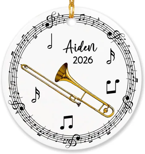 Vista 14 de Adorno de acordeón personalizado de Navidad, adorno de instrumento musical de acordeón para árbol de Navidad 2025, adorno de acordeón regalo