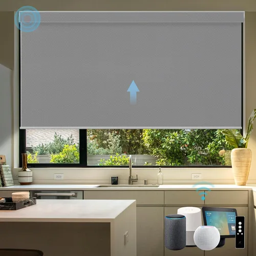Vista 27 de SmartWings Persianas motorizadas con control remoto para ventanas, persianas enrollables Matter 100% opacas, automáticas, eléctricas inteligentes