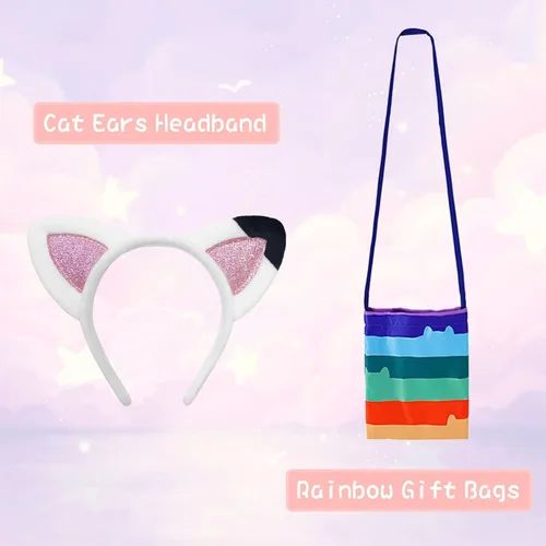 Vista 5 de Vestido tutú arcoíris para niñas, conjunto de disfraz de niña de cumpleaños con diadema y bolsa, fiesta de cumpleaños de Navidad