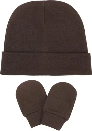 Vista 7 de BQUBO Baby Hats and Mittens Infant Cotton Beanie Gloves No Scratch Set Newborn Hospital Hat for Boys Girls