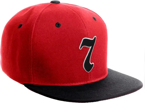 Vista 1450 de Daxton Gorra clásica con visera de billete plano con letras del alfabeto inglés antiguo de la A a la Z