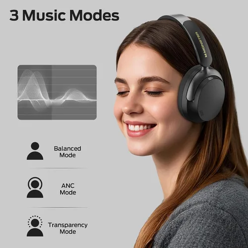 Vista 2 de Monster Persona 3rd ANC - Auriculares Bluetooth con Bluetooth 5.4, 70 horas de reproducción, cancelación de ruido con micrófono, auriculares