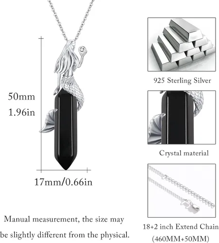 Vista 5 de Collar con dije de delfíntortugasirenamariposabúho, plata de ley 925, collar con colgante de animal del océano Hawaii, joyería de animales