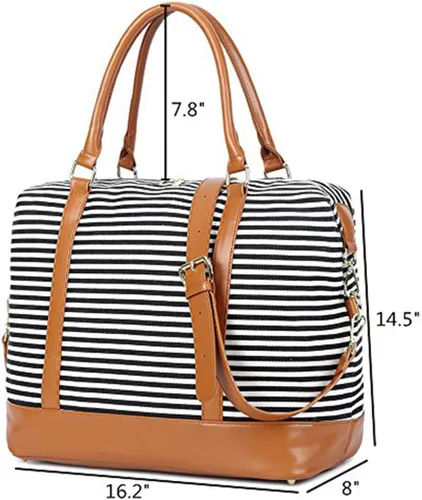 Vista 5 de CAMTOP- Bolso de viaje para mujer, de lona, para equipaje de mano