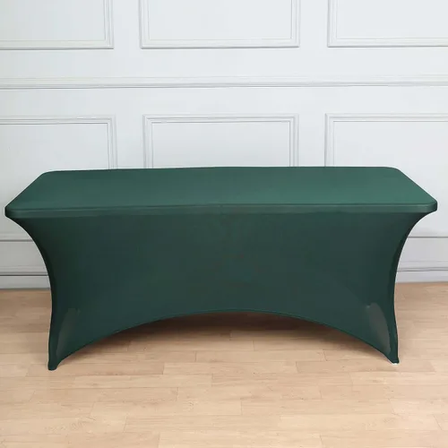 Vista 57 de Efavormart - Mantel rectangular de elastano elástico beige de 4 pies