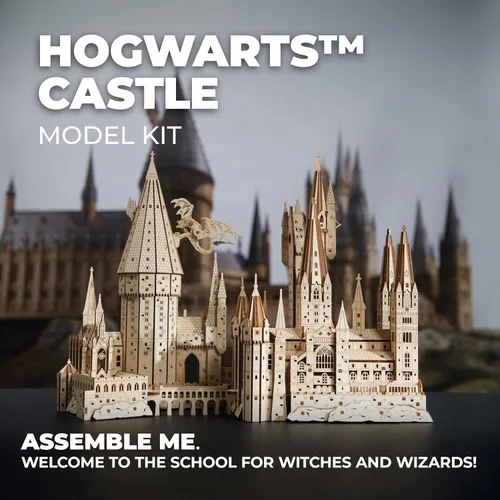 Vista 3 de UGEARS Harry Potter Hogwarts Castle 3D rompecabezas de madera para adultos