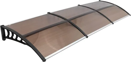 Vista 19 de 2 toldos para ventana de puerta de 40 x 32 pulgadas, cubierta de policarbonato para puerta de entrada, toldo de patio al aire libre, toldo voladizo