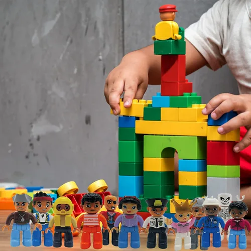 Vista 7 de Kids Toys Figuras de personas para niños, juguetes preescolares, bloques de construcción para niños, compatible con las principales marcas
