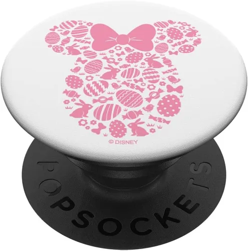 Vista 6 de Disney Minnie Mouse PopSockets MagSafe PopGrip de Pascua rosa para iPhone