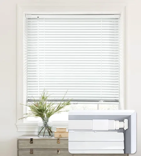 Vista 14 de LazBlinds Mini Persianas de Aluminio de 1", Sin Herramientas-Sin Taladro, Persianas Sin Cordón para Ventanas Interiores, Persianas Horizontales