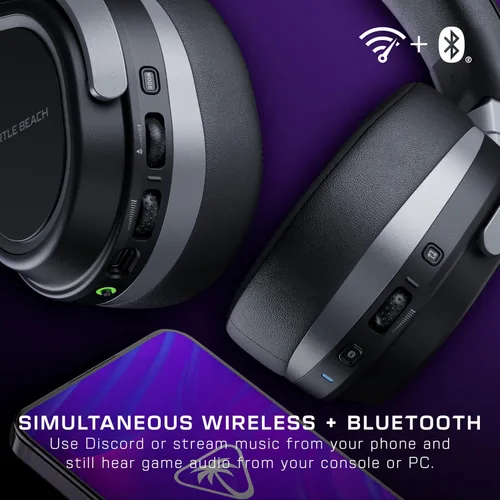 Vista 3 de Turtle Beach Stealth 700 Gen 3 Wireless Multiplatform Amplified Gaming Headset for PS5, PS4, PC, Mobile 60mm Drivers, AI Noise-Cancelling Mic