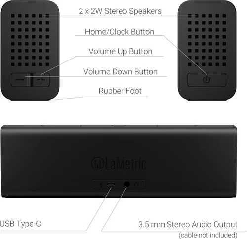 Vista 3 de Reloj de tiempo con WiFi para Smart Home Lametric
