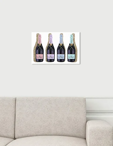 Vista 5 de The Oliver Gal Artist Co. Lienzo decorativo para pared con texto en inglés "Cuatre Rose