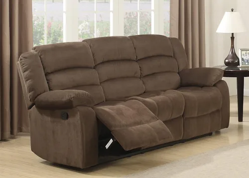 Vista 13 de AC Pacific Bill Modern - Sillón reclinable manual tapizado para sala de estar con almohada acolchada, reposabrazos y asiento reclinable, silla Marrón