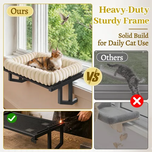 Vista 9 de Hamaca para ventana de gato, asiento para gatos
