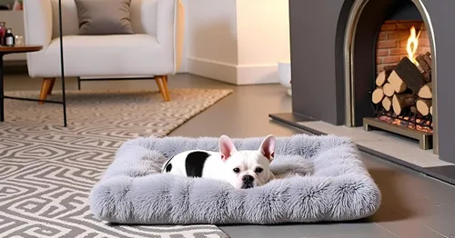 Vista 2 de Cama ultrasuave y esponjosa para perros de tamaño pequeño y mediano, cama cálida para perros calmante, con almohadilla lavable, almohadilla de felpa