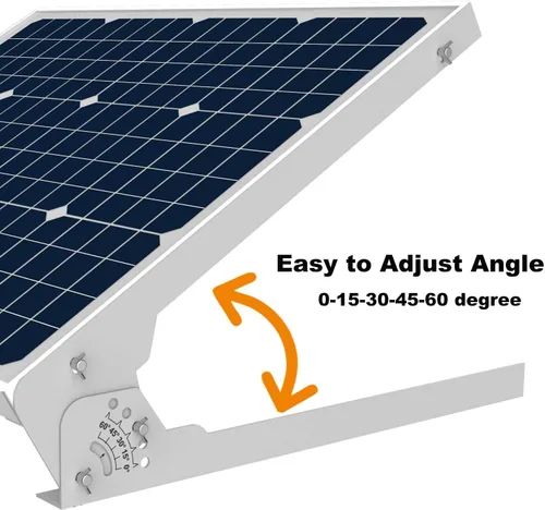 Vista 3 de SUNER POWE - Soportes de montaje en panel solar ajustables de 50 W, soportes inclinables de montaje plegables para pared, techo, caravana y sistema