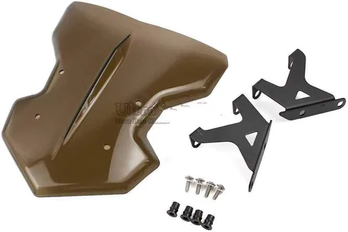 Vista 4 de Parabrisas de motocicleta con tornillo de soporte de montaje compatible con Yamaha MT09 MT-09 FZ09 FZ-09 MT FZ 09 2017 2018 2019 (color negro)