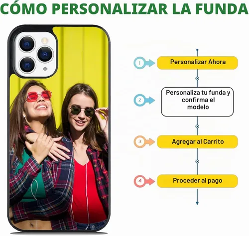 Vista 5 de Fundas Protectoras para Teléfonos Cubierta Funda Personalizada con Foto para iPhone 11/12/13/14/15/16/17/Pro/Max/Plus/Mini/6/7/8 para Samsung 1