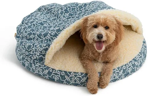 Vista 5 de Snoozer Cama Ortopédica de Lujo Estilo Cueva para Mascotas, Pequeña, Antracita For small sized pets, Removable washable cover, Calming covered dog