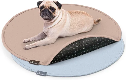 Vista 7 de Paw Inspired Almohadillas Redondas Lavables para Orina de Perros (Paquete de 2), Almohadillas Reutilizables para Cachorros, Almohadillas
