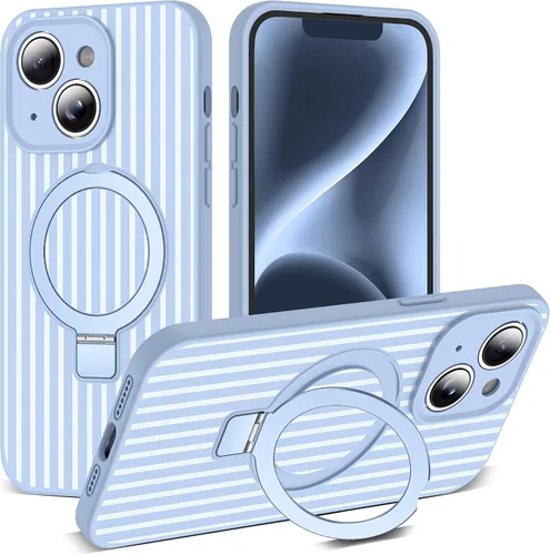 Vista 99 de SKYLMW Funda diseñada para iPhone 11 con soporte magnético invisible Compatible con Mag-Safe, a prueba de caídas de grado militar, a prueba