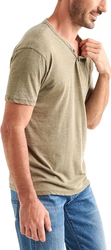 Vista 2 de Lucky Brand Venice Burnout - Camisa de cuello con dos botones, para hombre