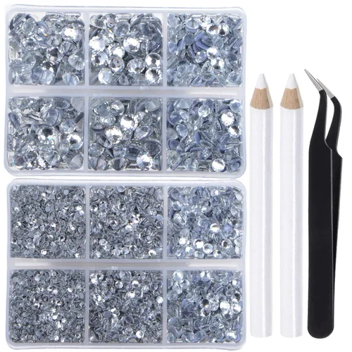 Vista 71 de LPBeads 10000 unidades de diamantes termoadhesivos SS6 amatista con parte trasera plana, gemas de diamantes de imitación de cristal redondas