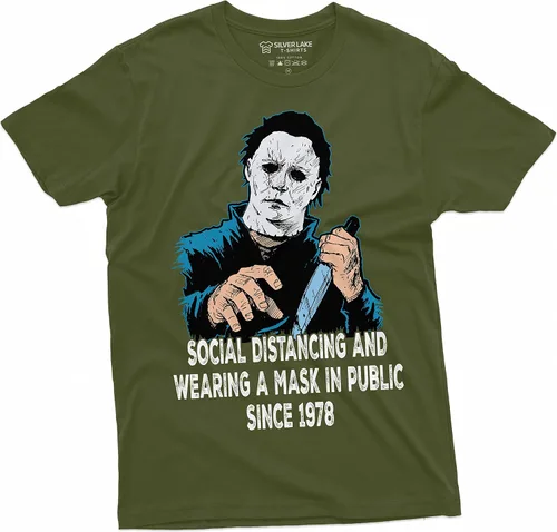 Vista 3 de Camiseta divertida de terror de Halloween para hombre de Michael Myers