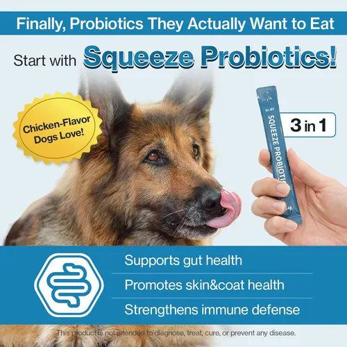 Vista 3 de Doctor By Probióticos exprimibles para perros Salud intestinal Inmunidad Cuidado de la piel y alergia Alivio de la diarrea Soporte digestivo